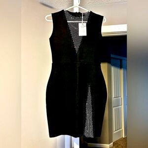 Bella Barnett Black Dress with Polka Dot Detail